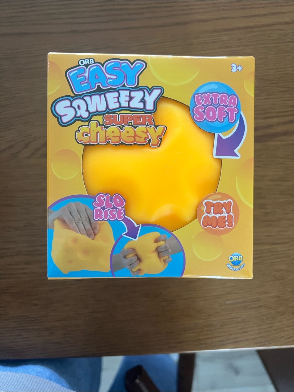 ORB Easy Squeezy Super Cheesy Yellow Soft Kids Toy Sqweezy